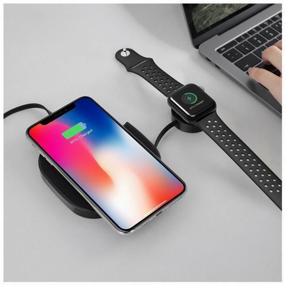 img 1 attached to Wireless charger, S5, Rich power 2-in-1, black