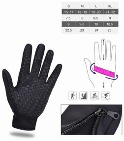 img 1 attached to Grand Price Windproof Full Length Touch Screen Gloves, Black, Size S