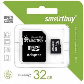img 1 attached to SmartBuy microSDHC 32 GB Class 10 Memory Card, R/W 25/30 MB/s, SD Adapter, Black