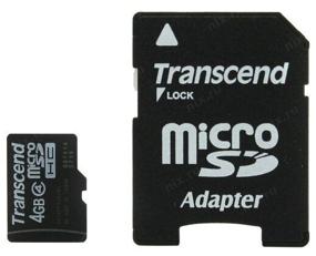 img 1 attached to Transcend microSDHC 4 GB Class 4 UHS-I Memory Card SD Adapter