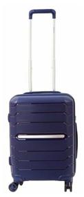img 1 attached to SUPRA LUGGAGE suitcase, plastic, support feet on the side, ribbed surface, 35 l
