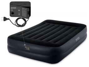 img 1 attached to Inflatable Bed Intex Pillow Rest Raised Bed (64124), 203x152 cm, dark blue