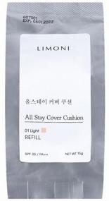 img 1 attached to Limoni All Stay Cover Cushion PA Refill, SPF 35, 15 g, shade: 01 light