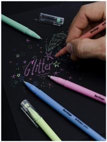 img 1 attached to Berlingo Brilliant Glitter Gel Pen Set, 10 Colors, 1mm, 10 Pieces