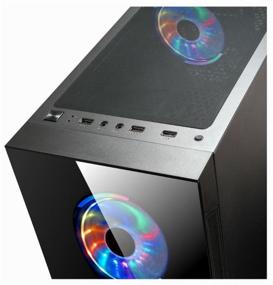 img 1 attached to Ginzzu CL280 case fan 4*12CM RGB, Controller remote CRC6, tempered glass hinged with magnetic lock