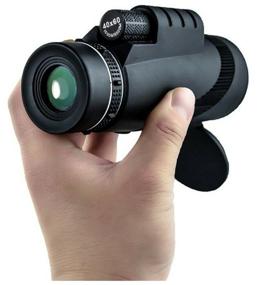 img 1 attached to Portable Monocular Telescope with 40X60 HD Night Vision Lens with Phone Clip and Tripod