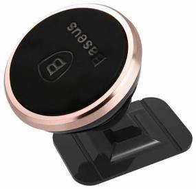 img 1 attached to Baseus 360-degree Rotation Magnetic Mount Holder Luxury black/pink