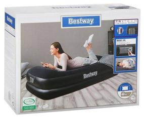 img 1 attached to Bestway Premium+ Air Bed 67401, 191x97 cm, black