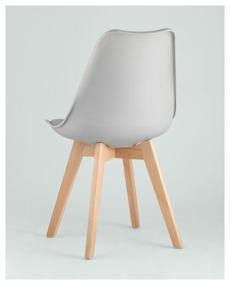 img 1 attached to 🪑 Frankfurt Solid Wood and Faux Leather Gray STOOL GROUP Chair