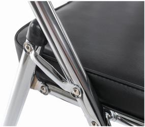 img 1 attached to Woodville Chair, metal/faux leather, black