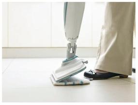 img 1 attached to 🧼 BLACK DECKER FSM1630 Steam Mop, White/Blue - Enhance Your Cleaning Experience!