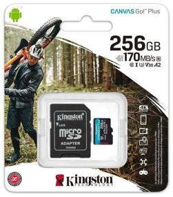 img 1 attached to 💾 Kingston Canvas Go! Plus microSDXC 256 GB: Class 10, V30, A2, UHS-I U3, R/W 170/90 MB/s with SD Adapter - Unbeatable Storage Performance!
