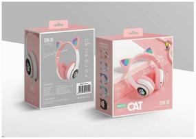 img 1 attached to 🎧 Wireless CAT Bluetooth Headphones: Glow Ears for Kids and Adults
