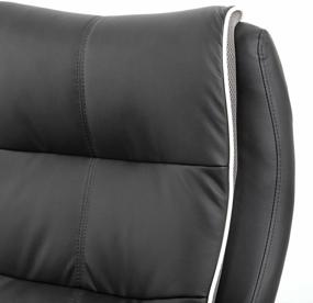 img 1 attached to Brabix Strong HD-009 executive computer chair, upholstery: imitation leather/textile, color: black/grey