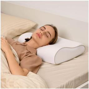 img 1 attached to Orthopedic pillow with memory effect for back and neck pain EcoSapiens Memory 50x32x10/8 cm