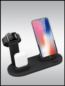 img 1 attached to Беспроводная зарядка 4в1 (смартфоны, AirPods, AppleWatch)/Беспроводное зарядное устройство