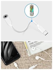 img 1 attached to Adapter - adapter from USB Type-C to Jack 3.5mm for headphones, white