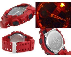 img 1 attached to CASIO G-Shock GA-100B-4A quartz watch, alarm clock, chronograph, stopwatch, countdown timer, waterproof, shockproof, hand illumination, display illumination, red