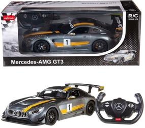 img 1 attached to Rastar Mercedes AMG GT3 Race Car (74100/99605), 1:14, 33cm, Silver/Yellow