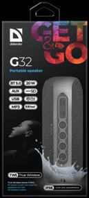 img 1 attached to Portable acoustics Defender G32, 20 W, grey