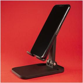 img 1 attached to Table Top for Phone and Tablet, with Tilt Angle Adjustment, AMFOX, STAND-808, Black / Holder for apple iphone iPhone, desk rack