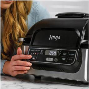 img 1 attached to NINJA AG301EU Grill: Achieve Grilling Mastery in Black/Silver!
