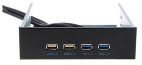 img 1 attached to Exegate EX269460RUS Front panel U5H-614, 5.25", 2x USB 2x USB 3.0, black