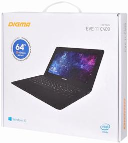 img 1 attached to 11.6" Notebook DIGMA EVE 11C409 1920x1080, Intel Celeron N3350 1.1 GHz, RAM 4 GB, SSD 64 GB, Intel HD Graphics 500, Windows 10 Home, ES2056EW, black