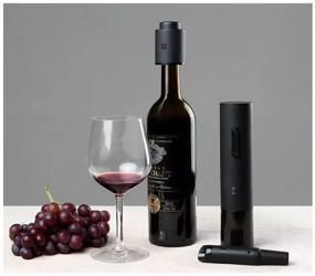 img 1 attached to Huo Hou Accessory Set HuoHou 3 in 1 Electric Bottle Openner Deluxe SET HU0090 Wine Set, Black
