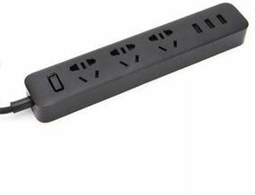 img 1 attached to Xiaomi Power Strip Surge Protector 3 Sockets 3 USB Black