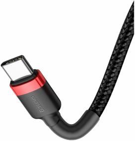 img 1 attached to Кабель Baseus Cafule USB Type-C - USB Type-C, 1 м, черный/красный