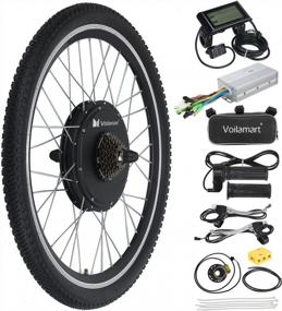 img 4 attached to Electric Bike Conversion Kit - 26" Rear Wheel, 48V 1500W Hub Motor, LCD Display, Intelligent Controller, PAS System - Transform Your Road Bike Into An E-Bike With Voilamart