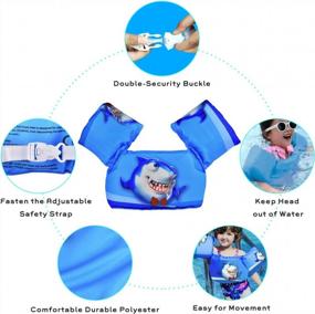 img 2 attached to Swim Vests For Kids: Life Jacket For Toddlers 30-50 Lbs, Swimming Pool Floats With Arm Wings, Swim Aids For Children, And Life Vest For Baby Puddle And Sea Beach Jumper - REALIKE
