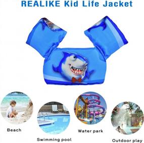 img 3 attached to Swim Vests For Kids: Life Jacket For Toddlers 30-50 Lbs, Swimming Pool Floats With Arm Wings, Swim Aids For Children, And Life Vest For Baby Puddle And Sea Beach Jumper - REALIKE
