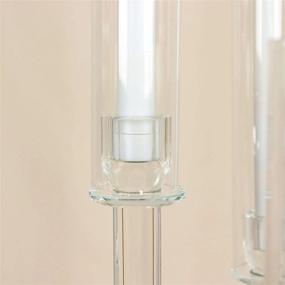 img 3 attached to Clear Crystal 5-Arm Round Cluster Taper Candelabra Candle Holders With Mirror Base - Ideal For Votive, Pillar, And LED Candles From Efavormart