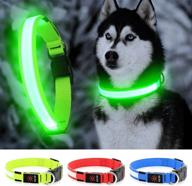 🐕 yfbrite usb rechargeable led dog collar - adjustable & waterproof light-up collar - flashing dog collar for visibility & safety in the dark logo