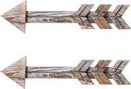 добавьте нотку деревенского стиля с набором из 2 деревянных стрел от timeyard для настенного декора логотип