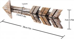 img 2 attached to Добавьте нотку деревенского стиля с набором из 2 деревянных стрел от TIMEYARD для настенного декора