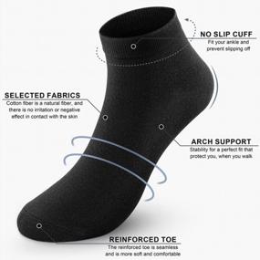 img 1 attached to CHARMKING 8 Pairs Ankle Socks For Women Non Slip Cotton Socks No Show Socks Classic Low Cut Casual Socks