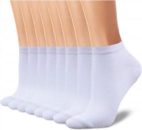 img 4 attached to CHARMKING, 8 пар носков до щиколотки для женщин, нескользящие хлопковые носки, носки-невидимки, классические низкие повседневные носки