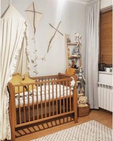 img 1 attached to 👶 MOMAID Baby Bed Canopy: Frilly Crib Reading Nook Game Tent for Kids, Hanging Net Nursery Decor - Shop Now!