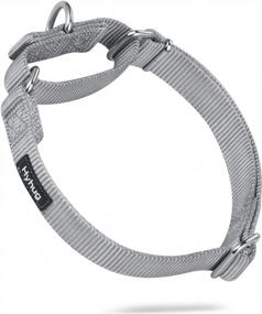 img 4 attached to Heavy Duty Nylon Anti-Escape Martingale Collar For Large Dogs - Professional Training, Daily Use Walking (Large, Sleet Gray)
