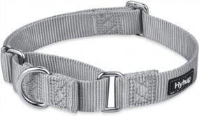 img 3 attached to Heavy Duty Nylon Anti-Escape Martingale Collar For Large Dogs - Professional Training, Daily Use Walking (Large, Sleet Gray)