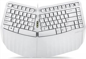 img 4 attached to Perixx PERIBOARD-413W US Ergonomic Split USB Keyboard - Compact And Wired With TKL Design - White - US English (11810) - Dimensions 15.75X10.83X2.17 Inches