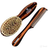 👶 kent ba30 cradle cap baby hair brush and comb set - ultra soft natural bristles, smooth comb for newborns - baby essentials, made in england logo