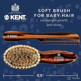 img 3 attached to 👶 Kent BA30 Cradle Cap Baby Hair Brush and Comb Set - Ultra Soft Natural Bristles, Smooth Comb for Newborns - Baby Essentials, Made in England