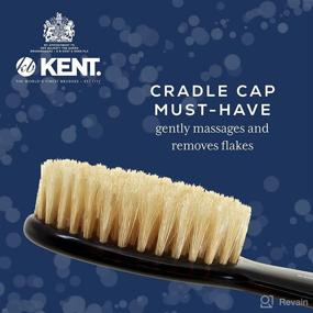 img 2 attached to 👶 Kent BA30 Cradle Cap Baby Hair Brush and Comb Set - Ultra Soft Natural Bristles, Smooth Comb for Newborns - Baby Essentials, Made in England