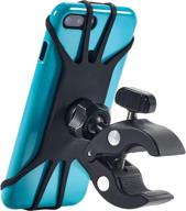 📱 enhanced 2021 bicycle & motorcycle phone mount - the ultimate secure & reliable bike phone holder for iphone, samsung or any smartphone. resistant to stress & highly adjustable. boost safeness & comfort by 100+. logo