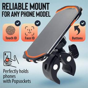 img 3 attached to 📱 Enhanced 2021 Bicycle & Motorcycle Phone Mount - The Ultimate Secure & Reliable Bike Phone Holder for iPhone, Samsung or Any Smartphone. Resistant to Stress & Highly Adjustable. Boost Safeness & Comfort by 100+.