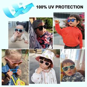 img 3 attached to Polarized Toddler Sunglasses With Strap - UV Protection For Boys And Girls Aged 0-8 Years - HXS 2 Pack